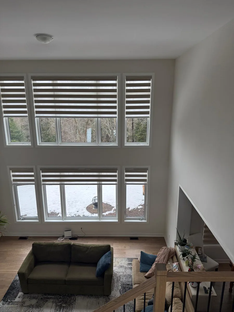 Custom blinds, shades, shutters, and drapery installed for Aurora and GTA homes