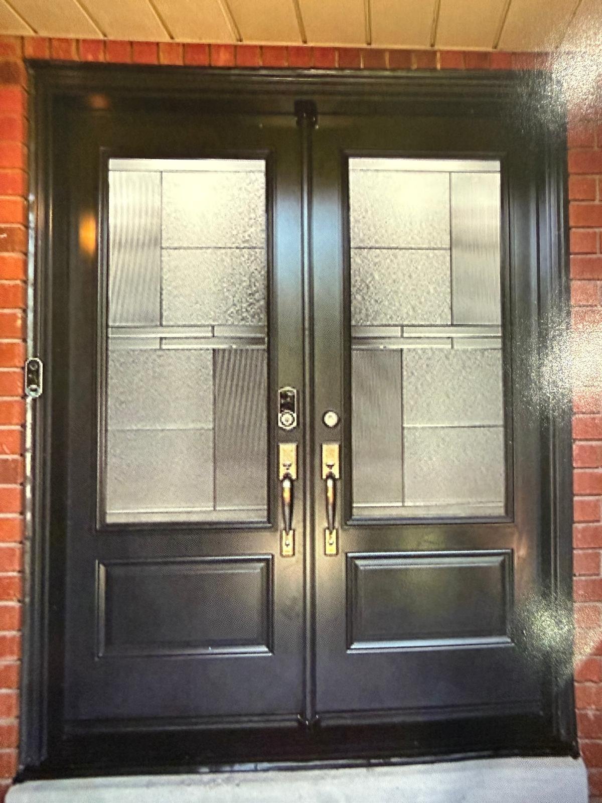 Custom aluminum door frame installation in Toronto