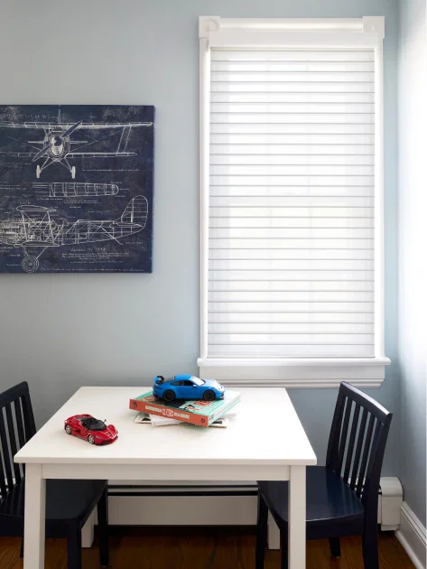 Serenity shades with sheer light control