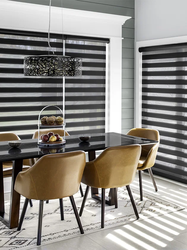 Custom zebra shades installed for Toronto window coverings